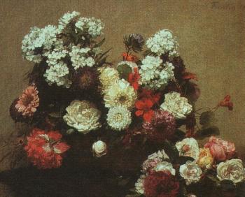 Henri Fantin-Latour : Still Life with Flowers V